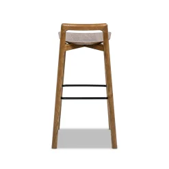 Sven 30' Modern Minimalist Low Back Wood Barstool