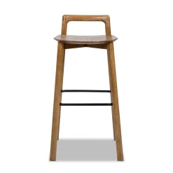 Sven 30' Modern Minimalist Low Back Wood Barstool