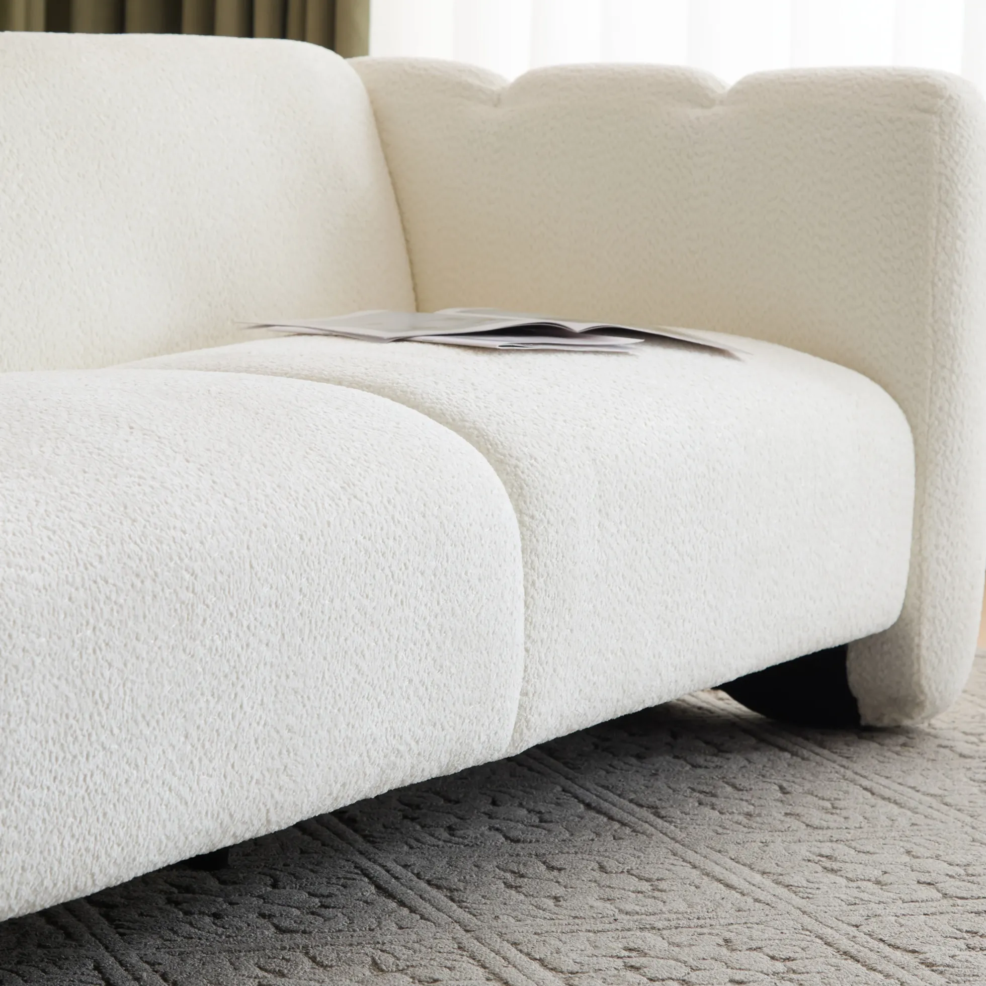 Tonson Wave Design Boucle Sofa
