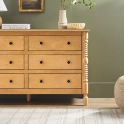 Traditional Vivienne 6-Drawer Easy Assembly Solid Wood Dresser