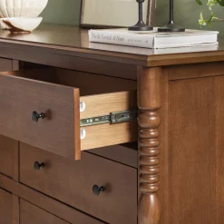 Traditional Vivienne 6-Drawer Easy Assembly Solid Wood Dresser
