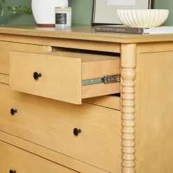 Traditional Vivienne 5-Drawer Easy Assembly Solid Wood Dresser
