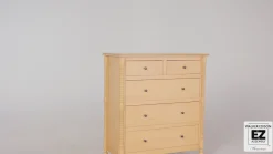 Traditional Vivienne 5-Drawer Easy Assembly Solid Wood Dresser