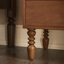 Traditional Vivienne Easy Assembly Solid Wood Nightstand