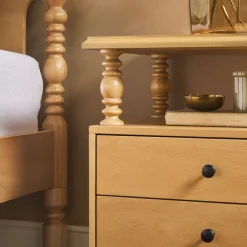Traditional Vivienne Easy Assembly Solid Wood Nightstand