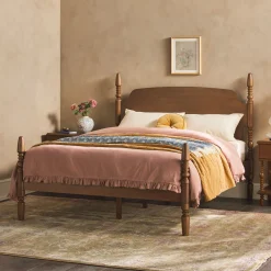 Traditional Vivienne Easy Assembly Solid Wood Bed