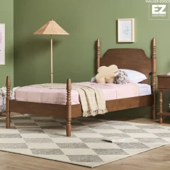 Traditional Vivienne Easy Assembly Solid Wood Bed