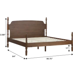 Traditional Vivienne Easy Assembly Solid Wood Bed