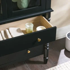Traditional Vivienne Easy Assembly Bookcase Cabinet with Drawers