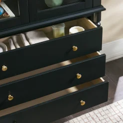 Traditional Vivienne Easy Assembly Bookcase Cabinet with Drawers