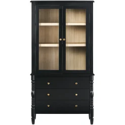 Traditional Vivienne Easy Assembly Bookcase Cabinet with Drawers