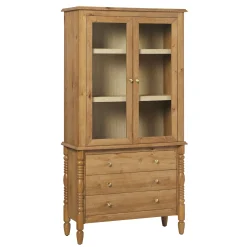 Traditional Vivienne Easy Assembly Bookcase Cabinet with Drawers
