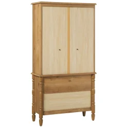 Traditional Vivienne Easy Assembly Bookcase Cabinet with Drawers