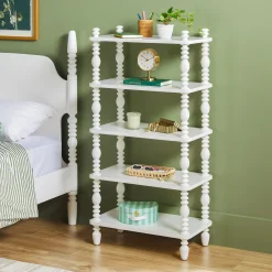 Traditional Vivienne Easy Assembly Solid Wood Short Bookshelf