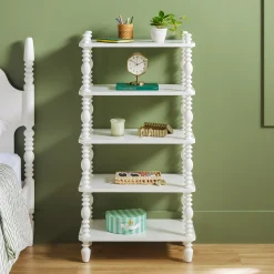 Traditional Vivienne Easy Assembly Solid Wood Short Bookshelf