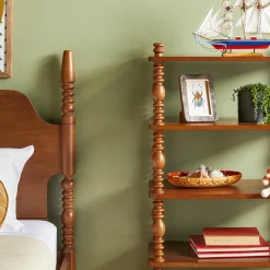 Traditional Vivienne Easy Assembly Solid Wood Short Bookshelf