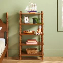 Traditional Vivienne Easy Assembly Solid Wood Short Bookshelf