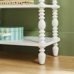 Traditional Vivienne Easy Assembly Solid Wood Short Bookshelf