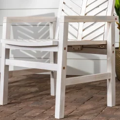 Vincent Patio Wood Chairs, Set of 2