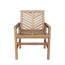 Vincent Patio Wood Chairs, Set of 2