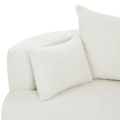 Walker Edison | 360° Swivel Accent Round Sofa Chair with Pillows