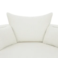 Walker Edison | 360° Swivel Accent Round Sofa Chair with Pillows