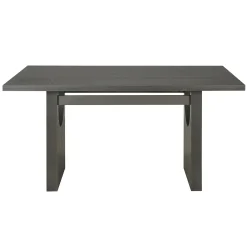 Walker Edison | 60' Wood 7-Piece Retro Dining Table Set for 6 with Upholstered Chairs