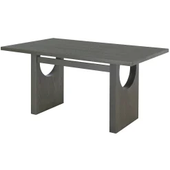 Walker Edison | 60' Wood 7-Piece Retro Dining Table Set for 6 with Upholstered Chairs