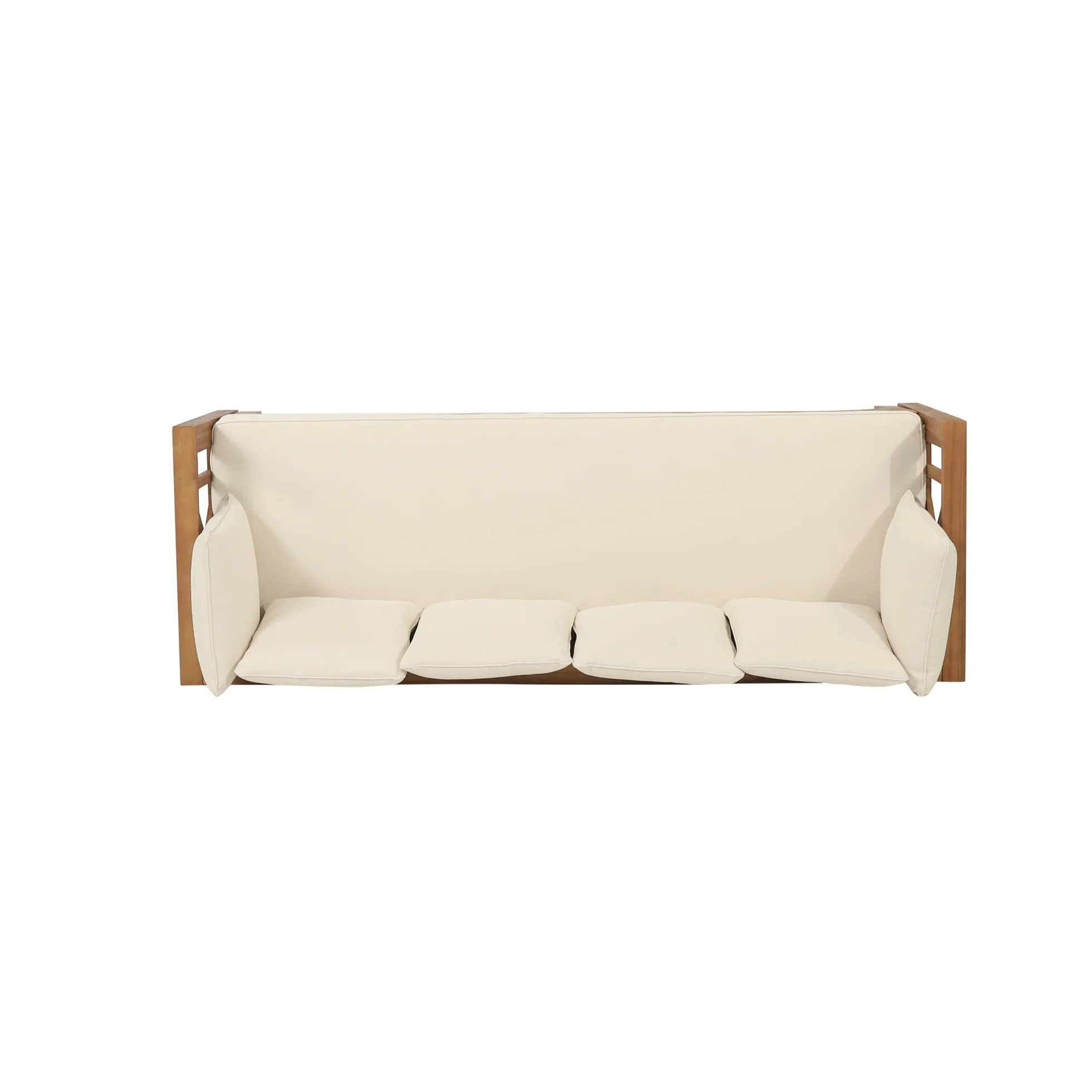 Walker Edison | Acacia Wood Outdoor Extendable Sofa into Daybed