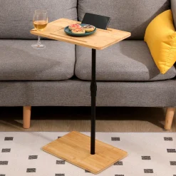 Walker Edison | Bamboo 360 Swivel Sofa Tray Table