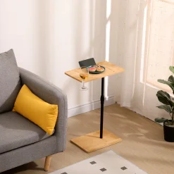 Walker Edison | Bamboo 360 Swivel Sofa Tray Table