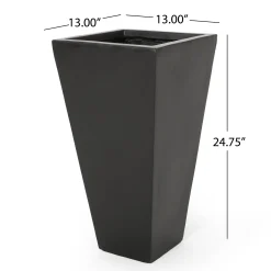 Walker Edison | Black Outdoor Modern Planter