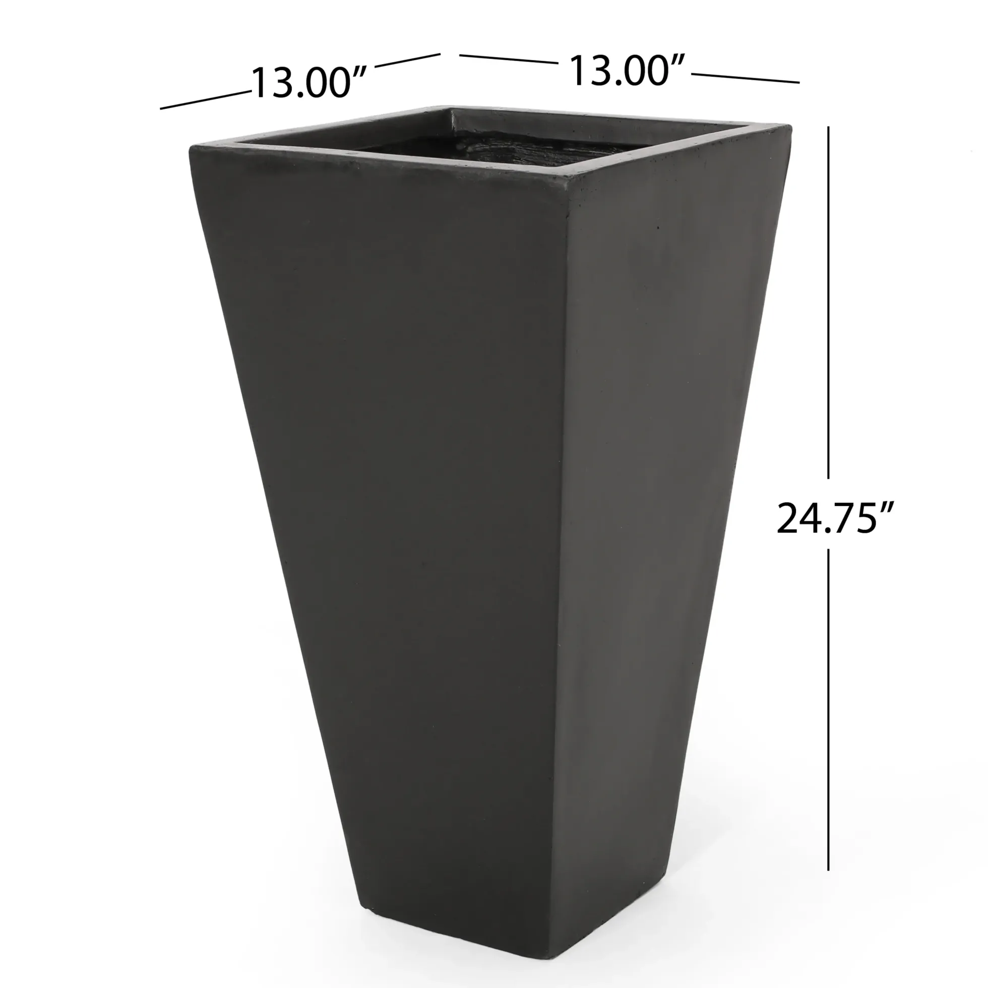 Walker Edison | Black Outdoor Modern Planter