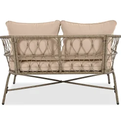Walker Edison | Boho 4-Piece Outdoor Patio Sofa Set