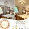 Walker Edison | Boho Rattan Flush Mount Ceiling Light