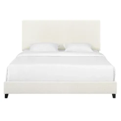 Walker Edison | Boucle Upholstered Platform Bed