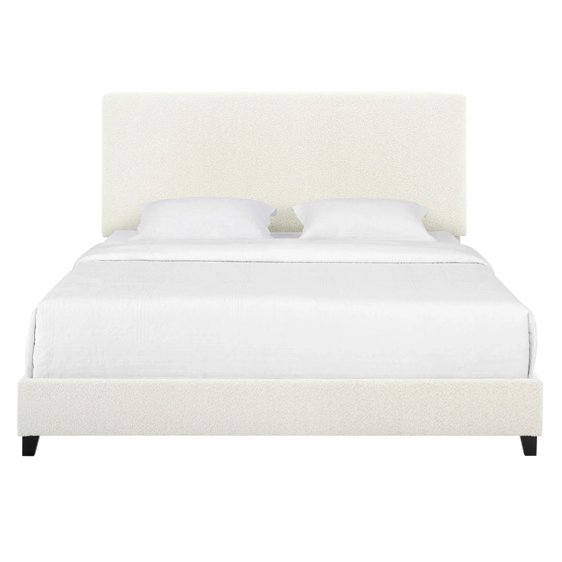 Walker Edison | Boucle Upholstered Platform Bed