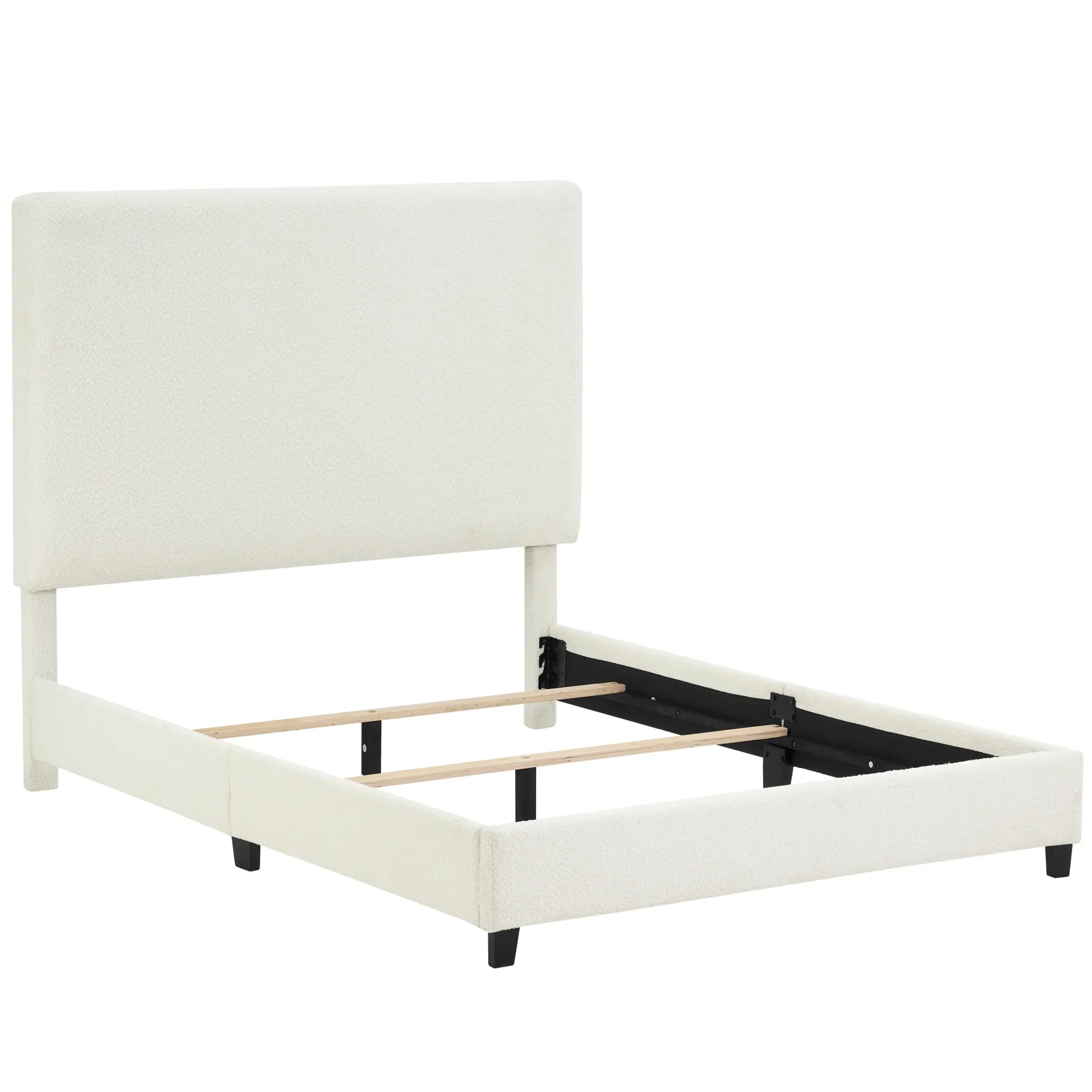 Walker Edison | Boucle Upholstered Platform Bed