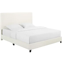 Walker Edison | Boucle Upholstered Platform Bed