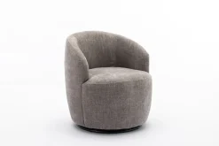 Walker Edison | Chenille Swivel Accent Barrel Chair