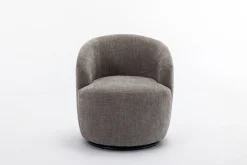 Walker Edison | Chenille Swivel Accent Barrel Chair