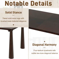 Walker Edison | Classic Modern 7-Piece Dining Table Set for 6