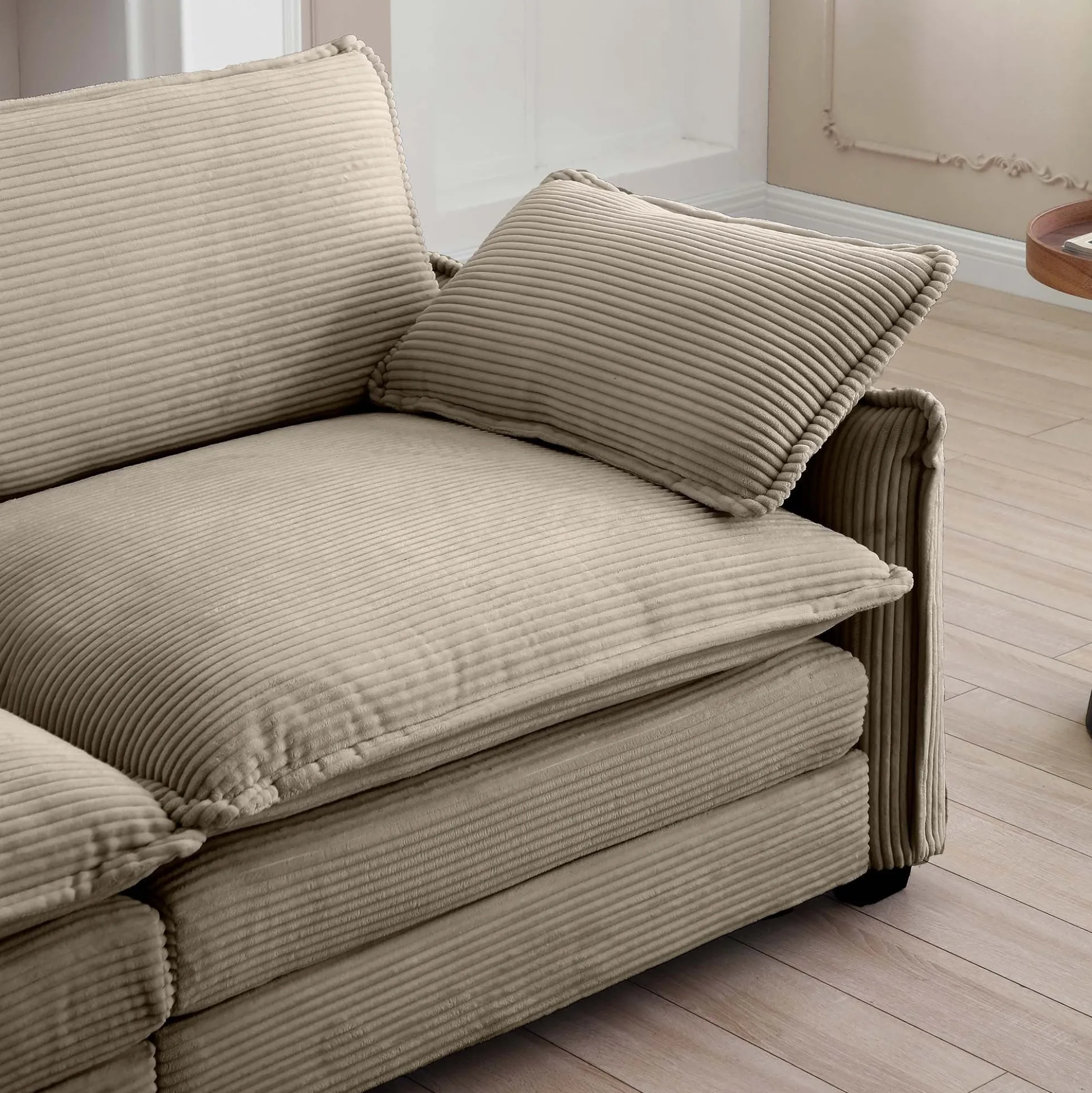 Walker Edison | Cloud Deep Seat Loveseat Sofa Set