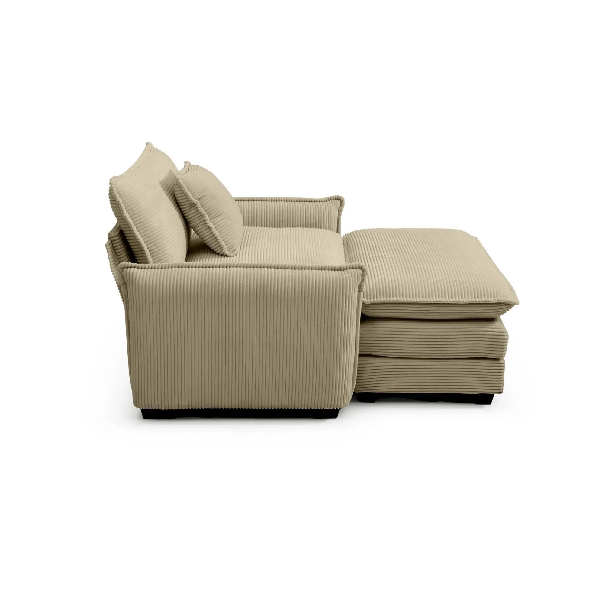 Walker Edison | Cloud Deep Sofa Chair With Ottoman