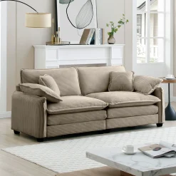 Walker Edison | Cloud Deep Corduroy Loveseat Couch