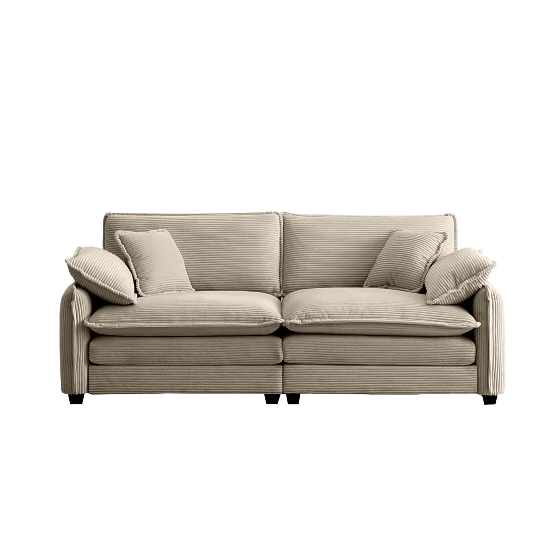 Walker Edison | Cloud Deep Corduroy Loveseat Couch