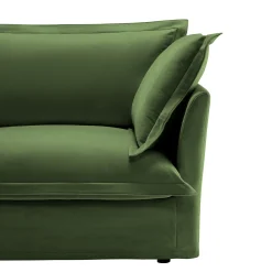 Walker Edison | Cloud Slipcovered Loveseat Sectional with Ottoman