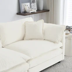 Walker Edison | Comfy Cloud Modular Sectional Sofa with Ottoman