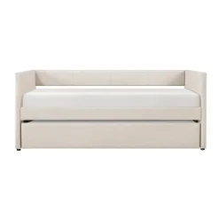 Walker Edison | Contemporary Modern Upholstered Twin Trundle Daybed