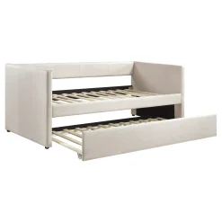Walker Edison | Contemporary Modern Upholstered Twin Trundle Daybed